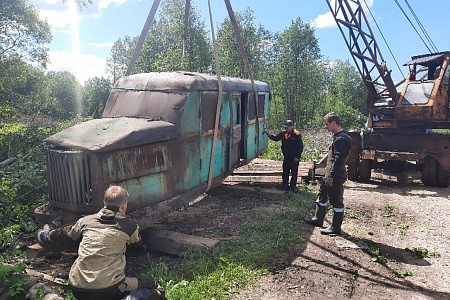 В тесовском музее узкоколейки новый экспонат