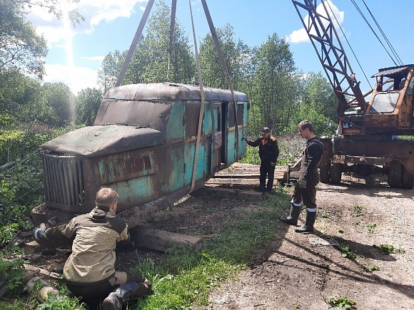 В тесовском музее узкоколейки новый экспонат